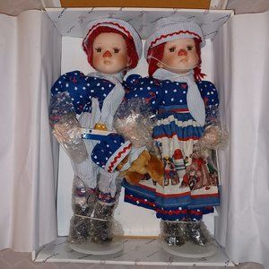 Eddie & Emma Duck House Heirloom Dolls